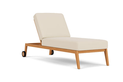 Lloyd Flanders - Alpine Pool Chaise In Natural Teak Finish With Callen Pearl Fabric - 3630200962021 view 1