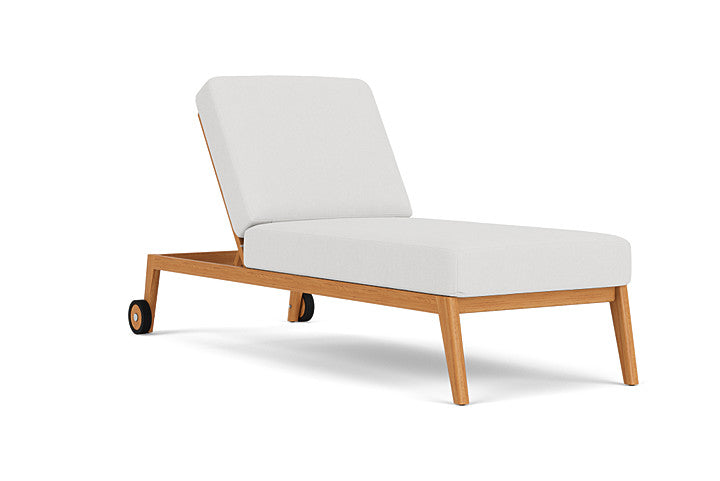 Lloyd Flanders - Alpine Pool Chaise In Natural Teak Finish With Canvas Natural Fabric - 363020096159 view 1