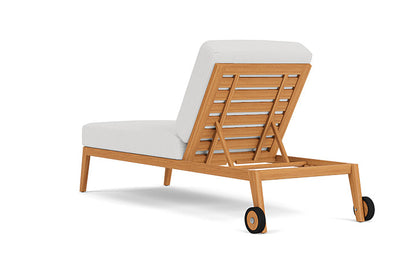 Lloyd Flanders - Alpine Pool Chaise In Natural Teak Finish With Canvas Natural Fabric - 363020096159 view 2