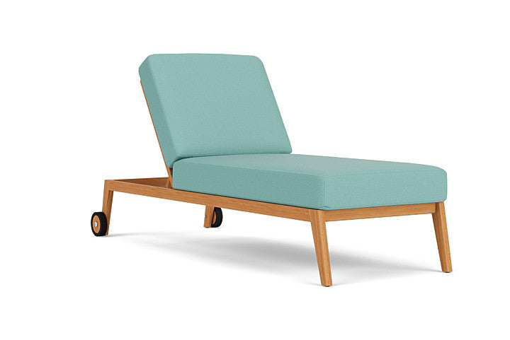 Lloyd Flanders - Alpine Pool Chaise In Natural Teak Finish With Fife Aruba Fabric - 363020096748 view 1