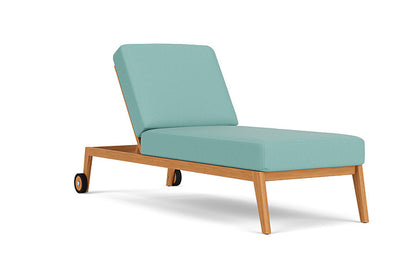 Lloyd Flanders - Alpine Pool Chaise In Natural Teak Finish With Fife Aruba Fabric - 363020096748 view 1