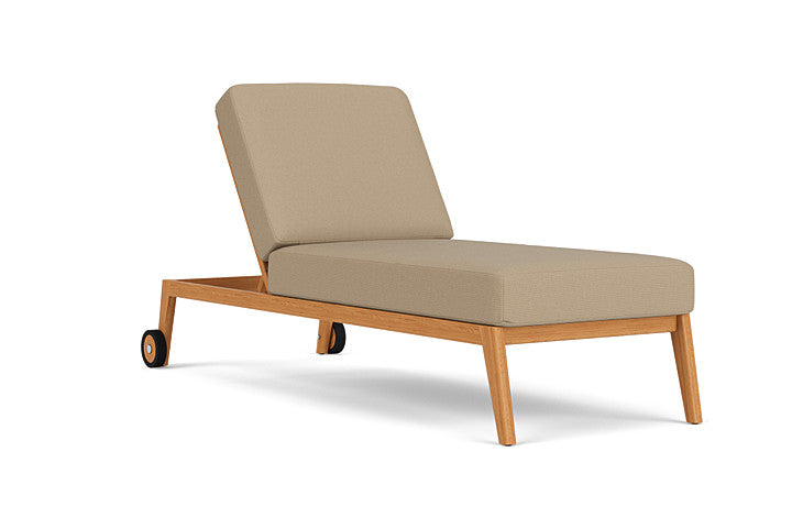 Lloyd Flanders - Alpine Pool Chaise In Natural Teak Finish With Fife Sahara Fabric - 363020096742 view 1