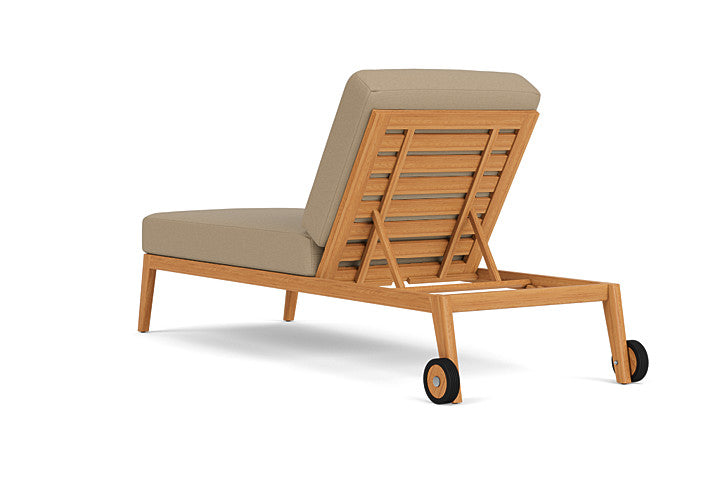 Lloyd Flanders - Alpine Pool Chaise In Natural Teak Finish With Fife Sahara Fabric - 363020096742 view 2
