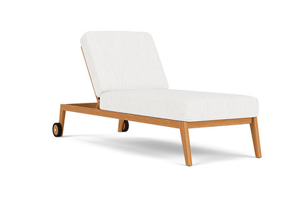 Lloyd Flanders - Alpine Pool Chaise In Natural Teak Finish With Friendly Natural Fabric - 3630200962042 view 1