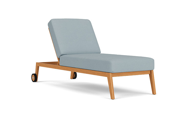 Lloyd Flanders - Alpine Pool Chaise In Natural Teak Finish With Kadogo Lake Fabric - 3630200962041 view 1
