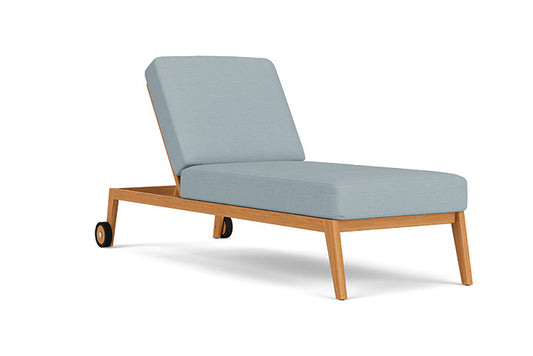 Lloyd Flanders - Alpine Pool Chaise In Natural Teak Finish With Kadogo Lake Fabric - 3630200962041 view 1