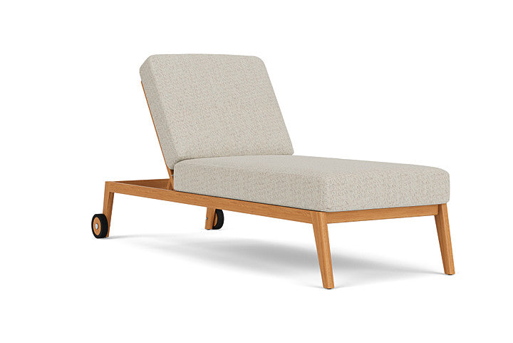 Lloyd Flanders - Alpine Pool Chaise In Natural Teak Finish With Knotty Mineral Fabric - 3630200962046 view 1