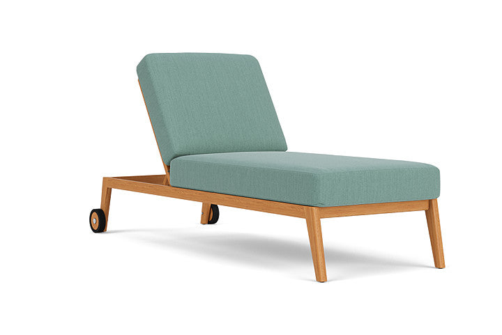 Lloyd Flanders - Alpine Pool Chaise In Natural Teak Finish With Loveboat Mint Fabric - 3630200962010 view 1