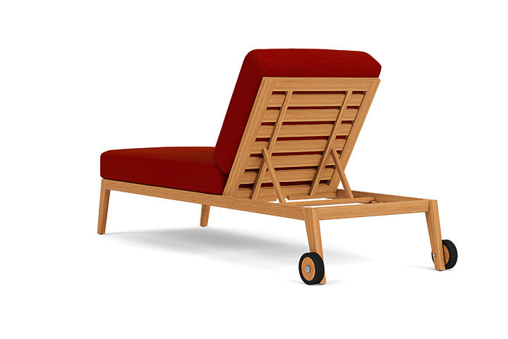 Lloyd Flanders - Alpine Pool Chaise In Natural Teak Finish With Partyline Lollipop Fabric - 3630200962054 view 2