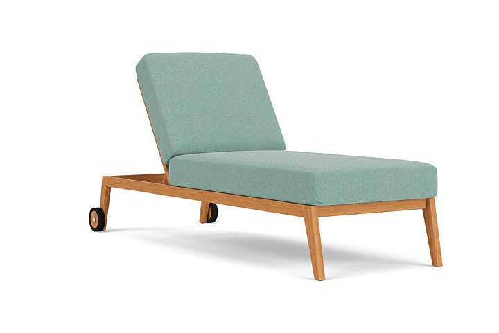 Lloyd Flanders - Alpine Pool Chaise In Natural Teak Finish With Pavian Pool Fabric - 3630200962045 view 1