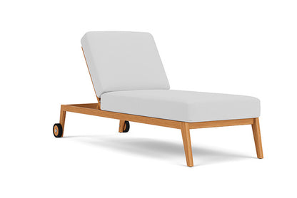Lloyd Flanders - Alpine Pool Chaise In Natural Teak Finish With Reflections Ice Fabric - 3630200962052 view 1