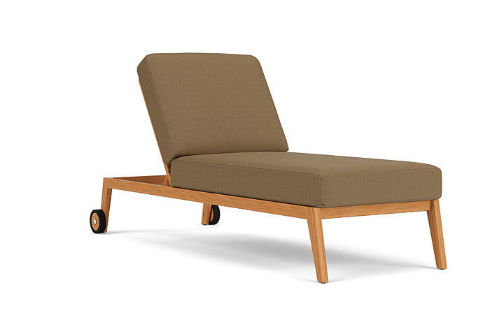 Lloyd Flanders - Alpine Pool Chaise In Natural Teak Finish With Reflections Straw Fabric - 3630200962053 view 1