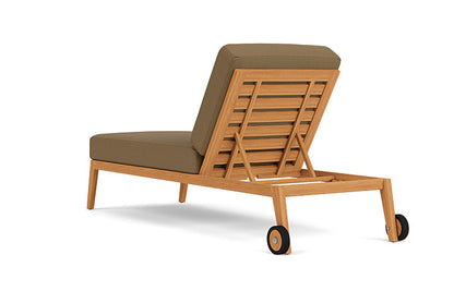 Lloyd Flanders - Alpine Pool Chaise In Natural Teak Finish With Reflections Straw Fabric - 3630200962053 view 2