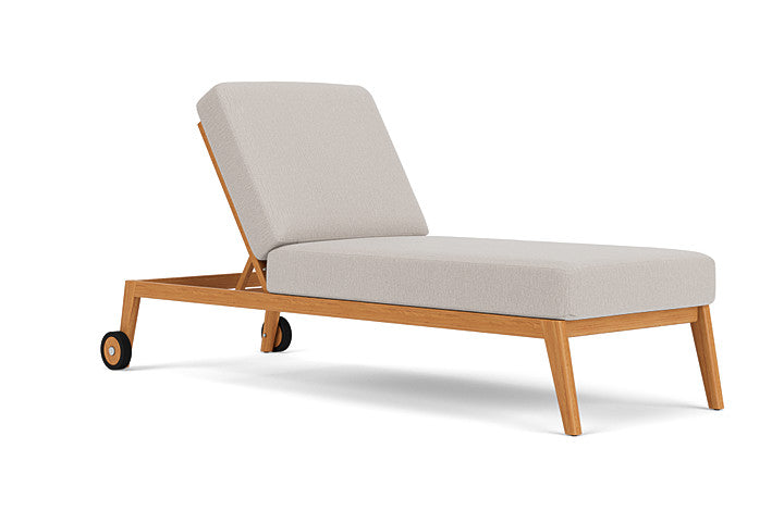 Lloyd Flanders - Alpine Pool Chaise In Natural Teak Finish With Remy Cloud Fabric - 3630200962001 view 1