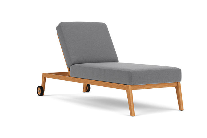Lloyd Flanders - Alpine Pool Chaise In Natural Teak Finish With Remy Graphite Fabric - 3630200962003 view 1
