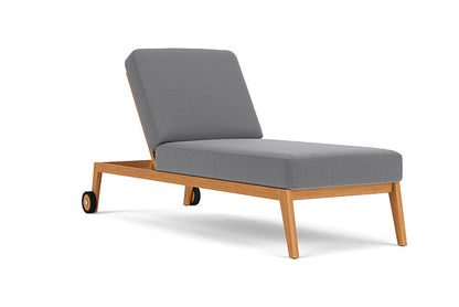 Lloyd Flanders - Alpine Pool Chaise In Natural Teak Finish With Remy Graphite Fabric - 3630200962003 view 1