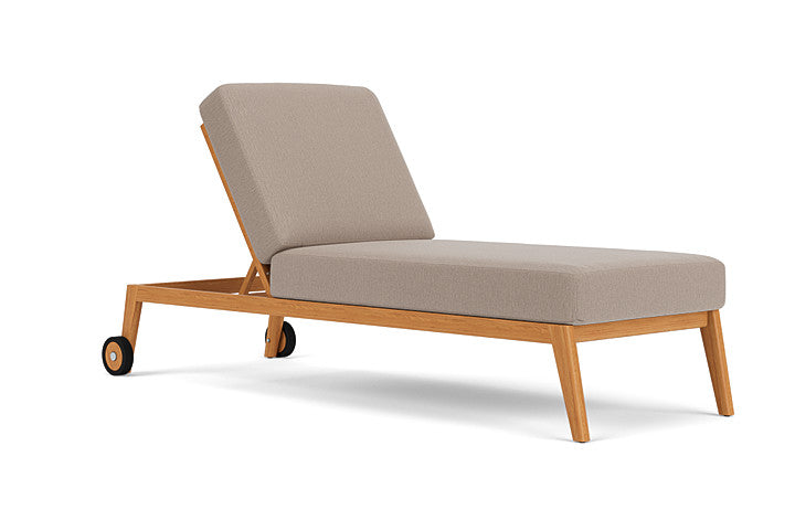 Lloyd Flanders - Alpine Pool Chaise In Natural Teak Finish With Remy Pebble Fabric - 3630200962002 view 1