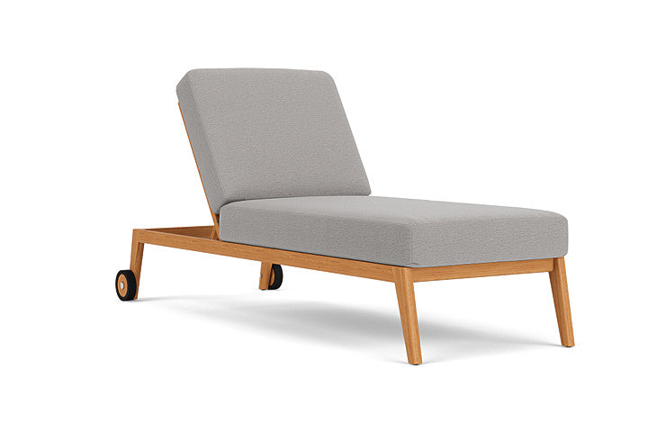 Lloyd Flanders - Alpine Pool Chaise In Natural Teak Finish With Remy Shadow Fabric - 3630200962004 view 1