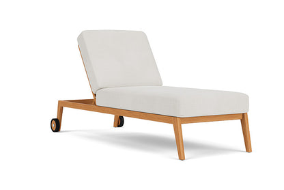 Lloyd Flanders - Alpine Pool Chaise In Natural Teak Finish With Rollo Linen Fabric - 3630200962020 view 1