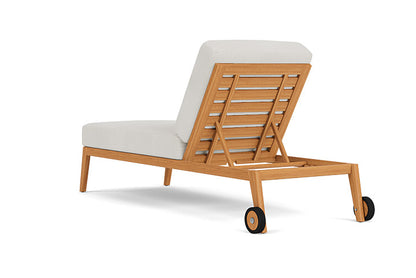 Lloyd Flanders - Alpine Pool Chaise In Natural Teak Finish With Rollo Linen Fabric - 3630200962020 view 2