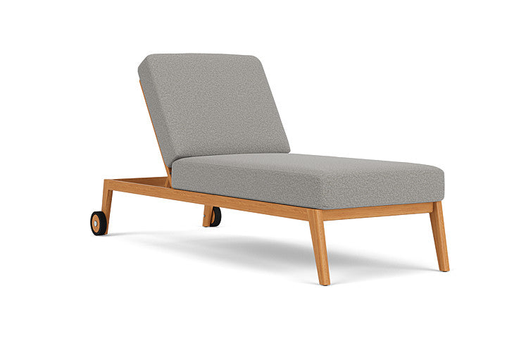 Lloyd Flanders - Alpine Pool Chaise In Natural Teak Finish With Rumba Nickel Fabric - 3630200962011 view 1