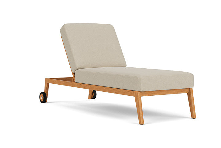 Lloyd Flanders - Alpine Pool Chaise In Natural Teak Finish With Rumba Straw Fabric - 3630200962008 view 1