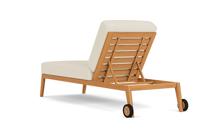 Lloyd Flanders - Alpine Pool Chaise In Natural Teak Finish With Sailcloth Sailor Fabric - 363020096434 view 2