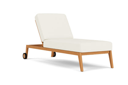 Lloyd Flanders - Alpine Pool Chaise In Natural Teak Finish With Sailcloth Salt Fabric - 363020096890 view 1
