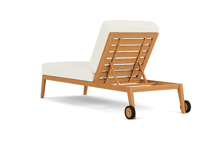 Lloyd Flanders - Alpine Pool Chaise In Natural Teak Finish With Sailcloth Salt Fabric - 363020096890 view 2