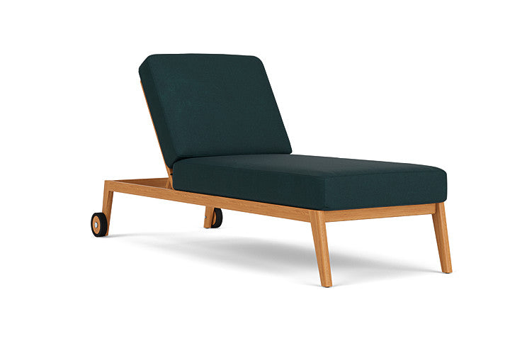 Lloyd Flanders - Alpine Pool Chaise In Natural Teak Finish With Sandberg Lagoon Fabric - 3630200962039 view 1