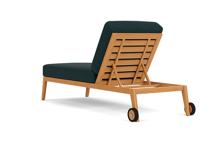 Lloyd Flanders - Alpine Pool Chaise In Natural Teak Finish With Sandberg Lagoon Fabric - 3630200962039 view 2