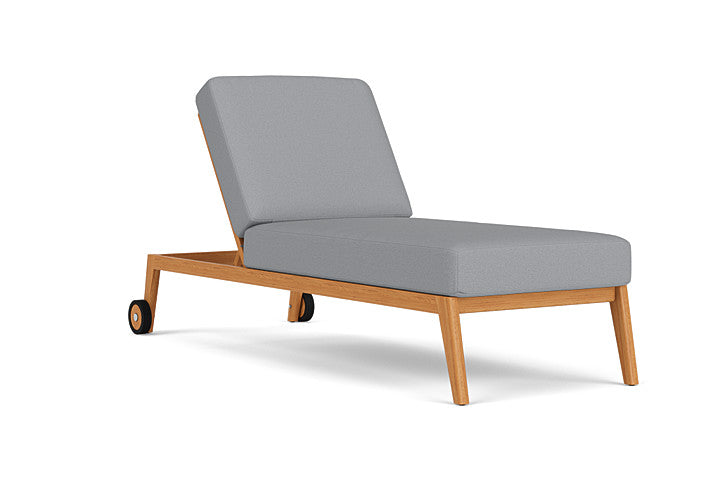 Lloyd Flanders - Alpine Pool Chaise In Natural Teak Finish With Sandberg Pewter Fabric - 3630200962029 view 1