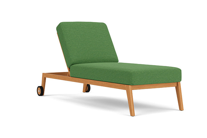 Lloyd Flanders - Alpine Pool Chaise In Natural Teak Finish With Seadog Botanical Fabric - 3630200962066 view 1