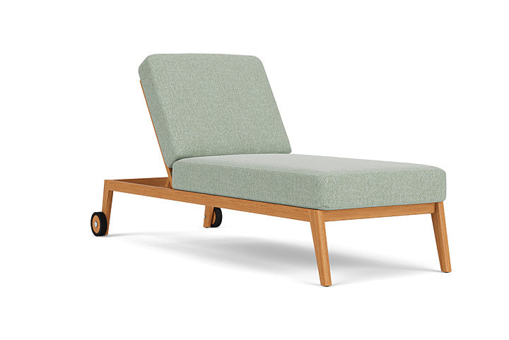 Lloyd Flanders - Alpine Pool Chaise In Natural Teak Finish With Serene Spa Fabric - 3630200962031 view 1
