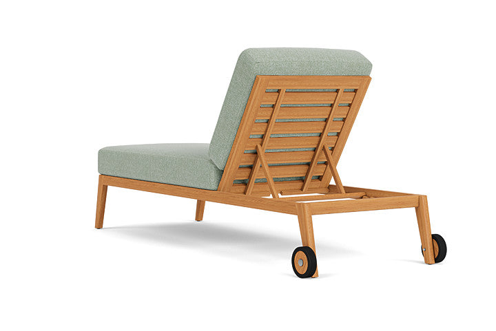 Lloyd Flanders - Alpine Pool Chaise In Natural Teak Finish With Serene Spa Fabric - 3630200962031 view 2