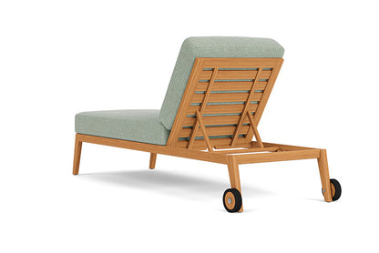 Lloyd Flanders - Alpine Pool Chaise In Natural Teak Finish With Serene Spa Fabric - 3630200962031 view 2
