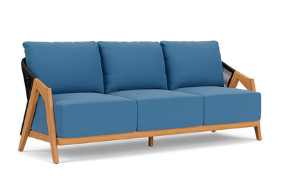 Lloyd Flanders - Alpine Sofa In Natural Teak Finish With Bamboo Bay Sky Fabric - 3630550962007 view 1