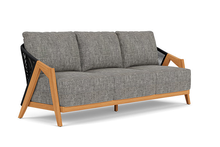 Lloyd Flanders - Alpine Sofa In Natural Teak Finish With Black Sand Fabric - 3630550962040 view 1