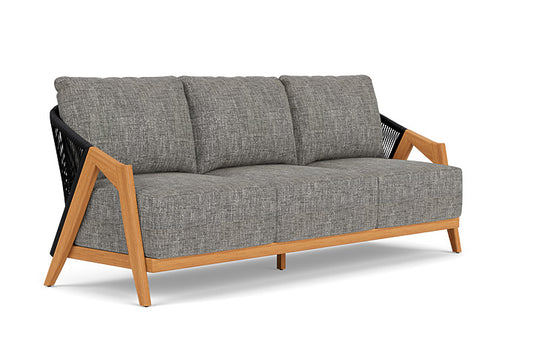 Lloyd Flanders - Alpine Sofa In Natural Teak Finish With Black Sand Fabric - 3630550962040 view 1