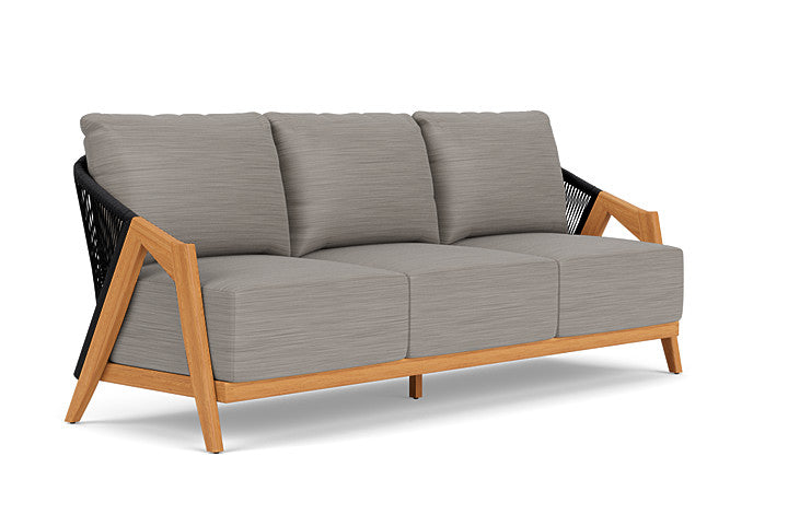 Lloyd Flanders - Alpine Sofa In Natural Teak Finish With Boten Dark Urban Fabric - 3630550962059 view 1