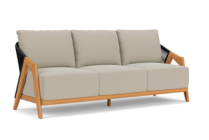 Lloyd Flanders - Alpine Sofa In Natural Teak Finish With Callen Driftwood Fabric - 3630550962023 view 1
