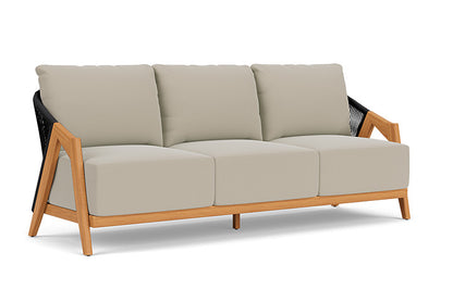 Lloyd Flanders - Alpine Sofa In Natural Teak Finish With Callen Driftwood Fabric - 3630550962023 view 1