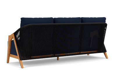 Lloyd Flanders - Alpine Sofa In Natural Teak Finish With Decorline Navy Fabric - 3630550962019 view 2