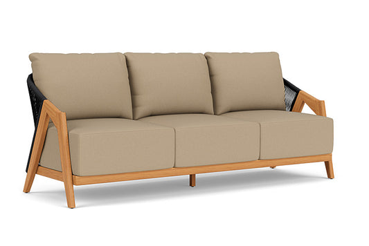 Lloyd Flanders - Alpine Sofa In Natural Teak Finish With Fife Sahara Fabric - 363055096742 view 1