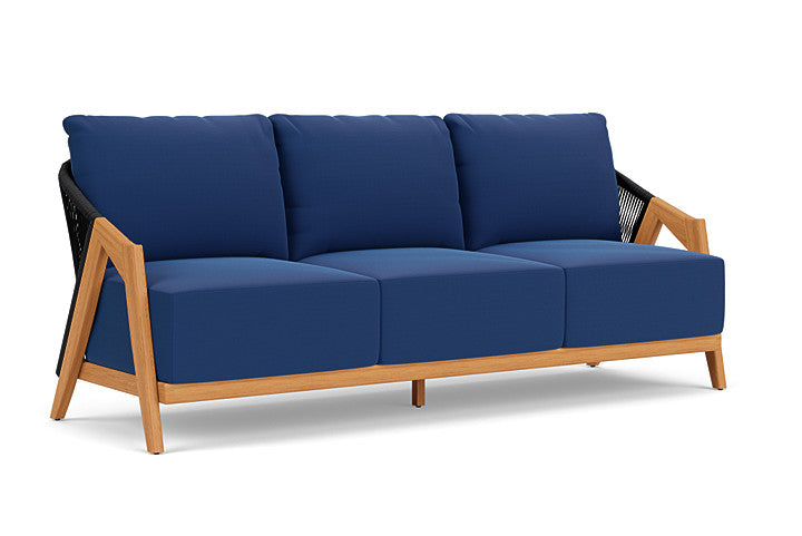Lloyd Flanders - Alpine Sofa In Natural Teak Finish With Flagship Lapis Fabric - 3630550961813 view 1