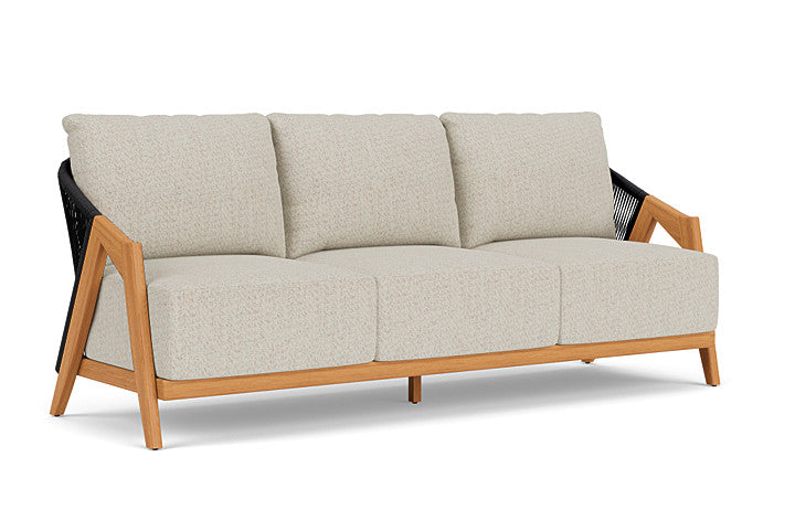 Lloyd Flanders - Alpine Sofa In Natural Teak Finish With Knotty Mineral Fabric - 3630550962046 view 1