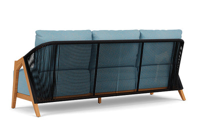 Lloyd Flanders - Alpine Sofa In Natural Teak Finish With Leeds Light Blue Fabric - 3630550962058 view 2