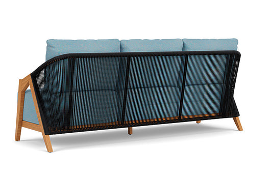 Lloyd Flanders - Alpine Sofa In Natural Teak Finish With Leeds Light Blue Fabric - 3630550962058 view 2