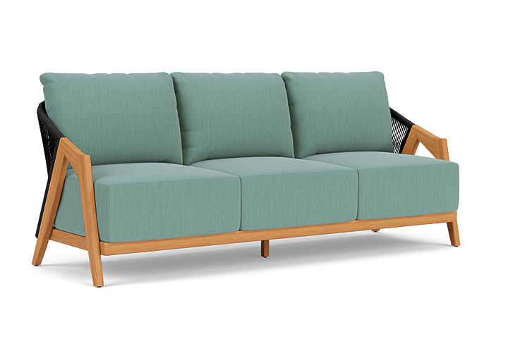 Lloyd Flanders - Alpine Sofa In Natural Teak Finish With Loveboat Mint Fabric - 3630550962010 view 1