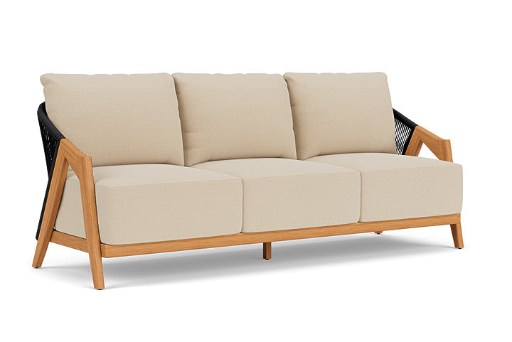 Lloyd Flanders - Alpine Sofa In Natural Teak Finish With Raindrop Almond Fabric - 3630550962055 view 1